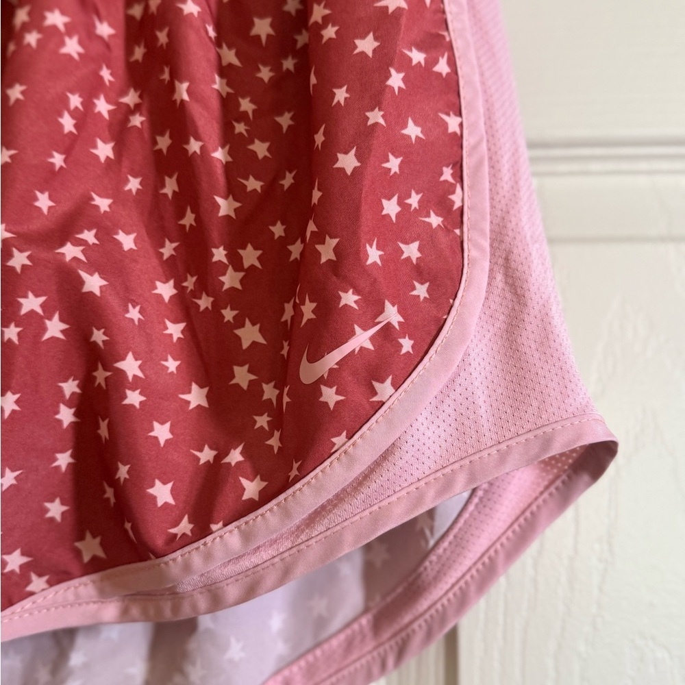 Nike Pink Starry Running Shorts Dry Fit Athletic Shorts - Picture 2 of 7